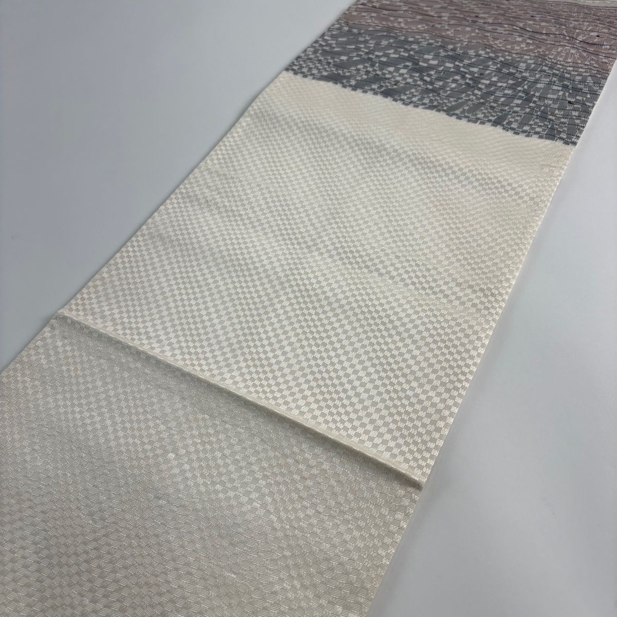 袋帯 秀品 幾何学 箔 クリーム 六通 正絹 【中古】 - メルカリ