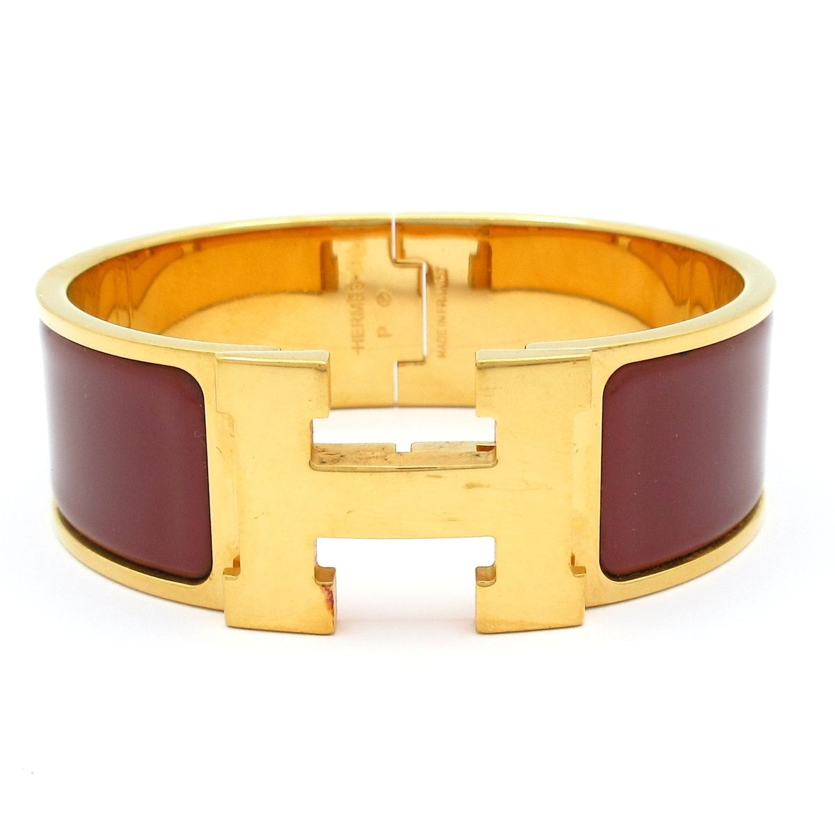 HERMES(エルメス) バングル クリック・クラックH ゴールド×ブラウン