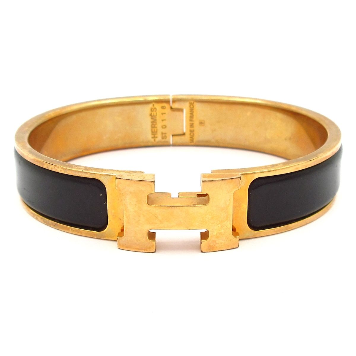 HERMES(エルメス) バングル クリックH ゴールド×黒 43,160円