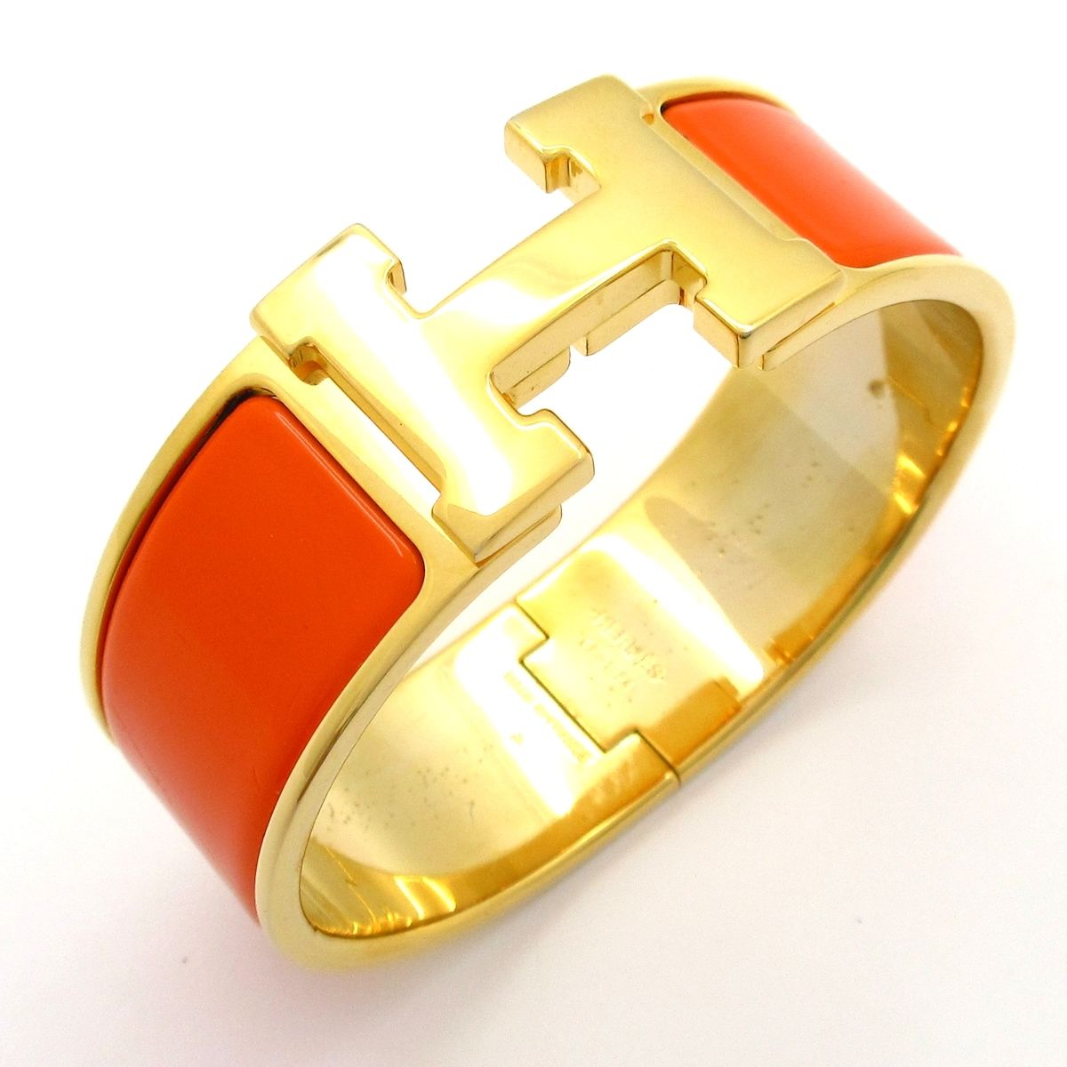 HERMES(エルメス) バングル クリック・クラックH ゴールド×オレンジ