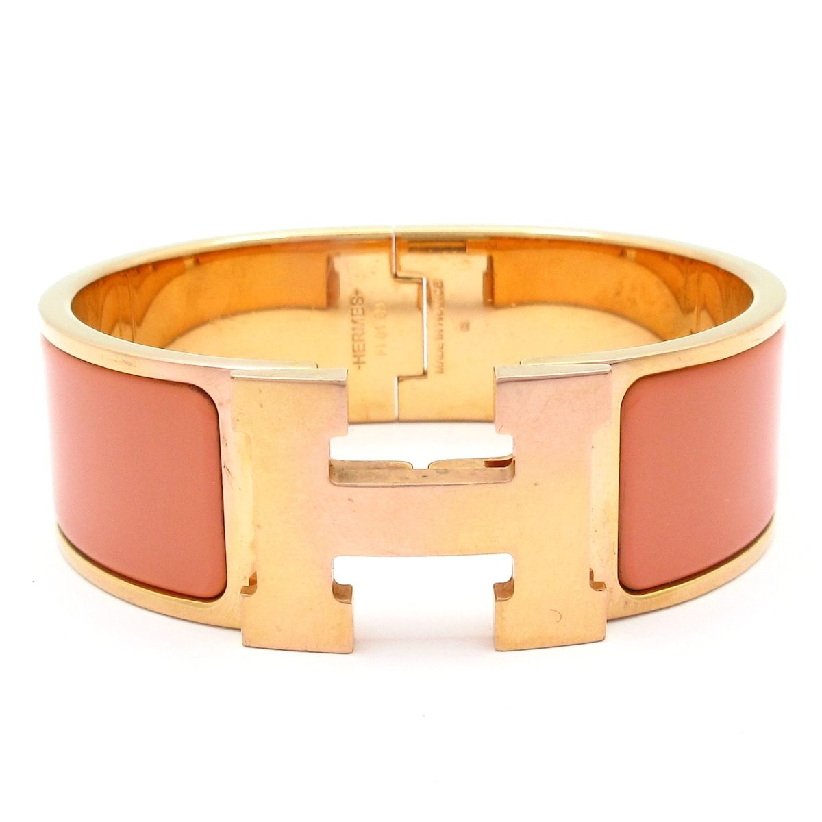 HERMES(エルメス) バングル クリック・クラックH ピンクゴールド×ピンクベージュ