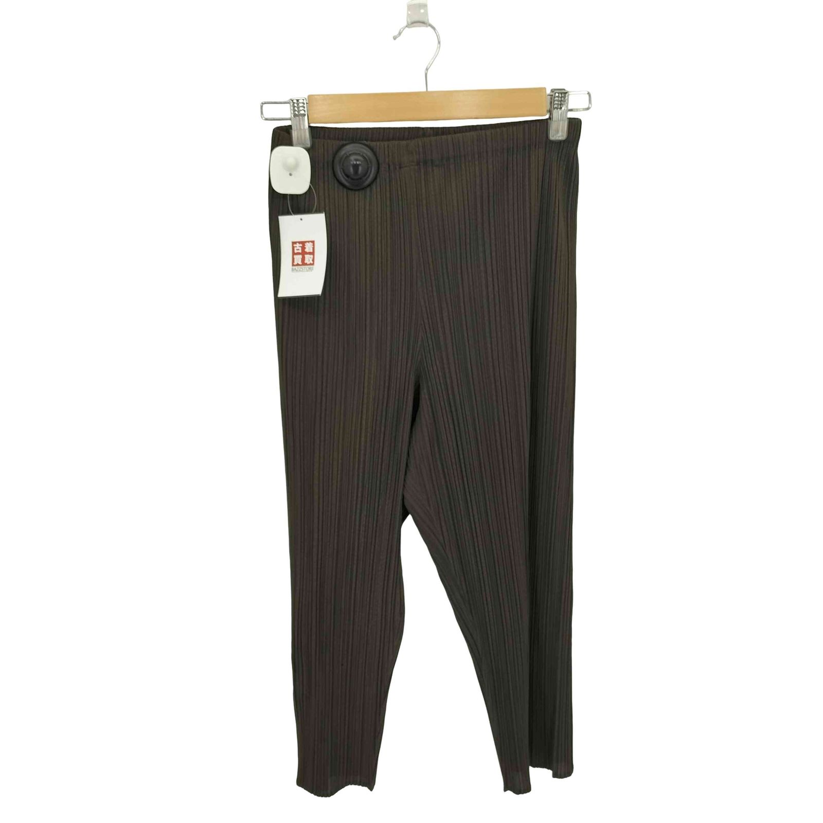 イッセイミヤケ ISSEY MIYAKE 94SS プリーツ加工 テーパード スラックス パンツ レディース JPN：M