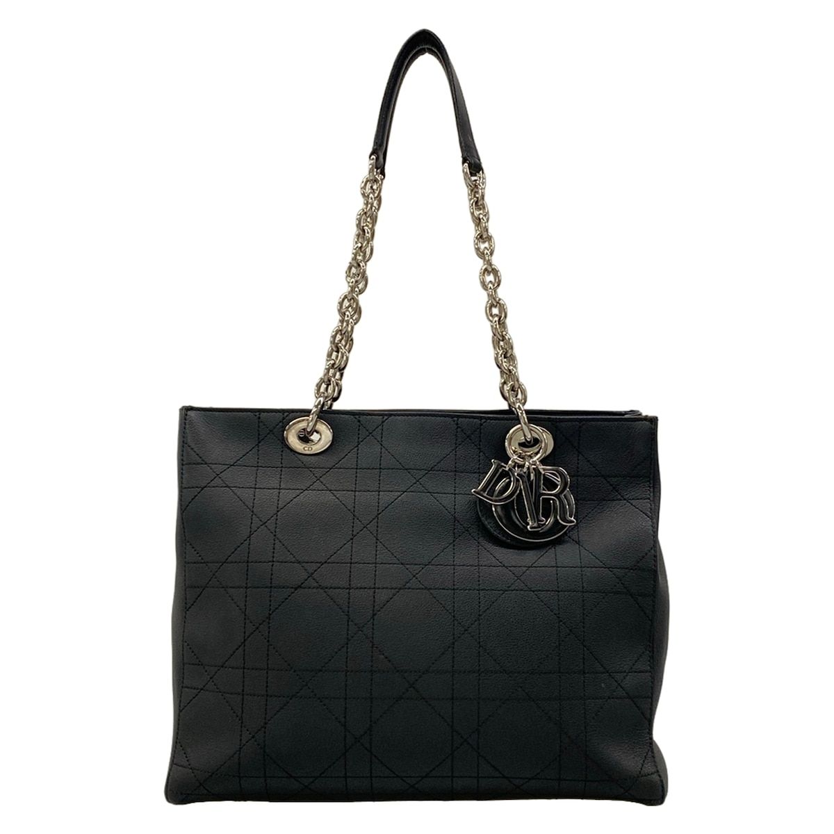 DIOR/ChristianDior(ディオール/クリスチャンディオール) ショルダーバッグ カナージュステッチ 黒 レザー