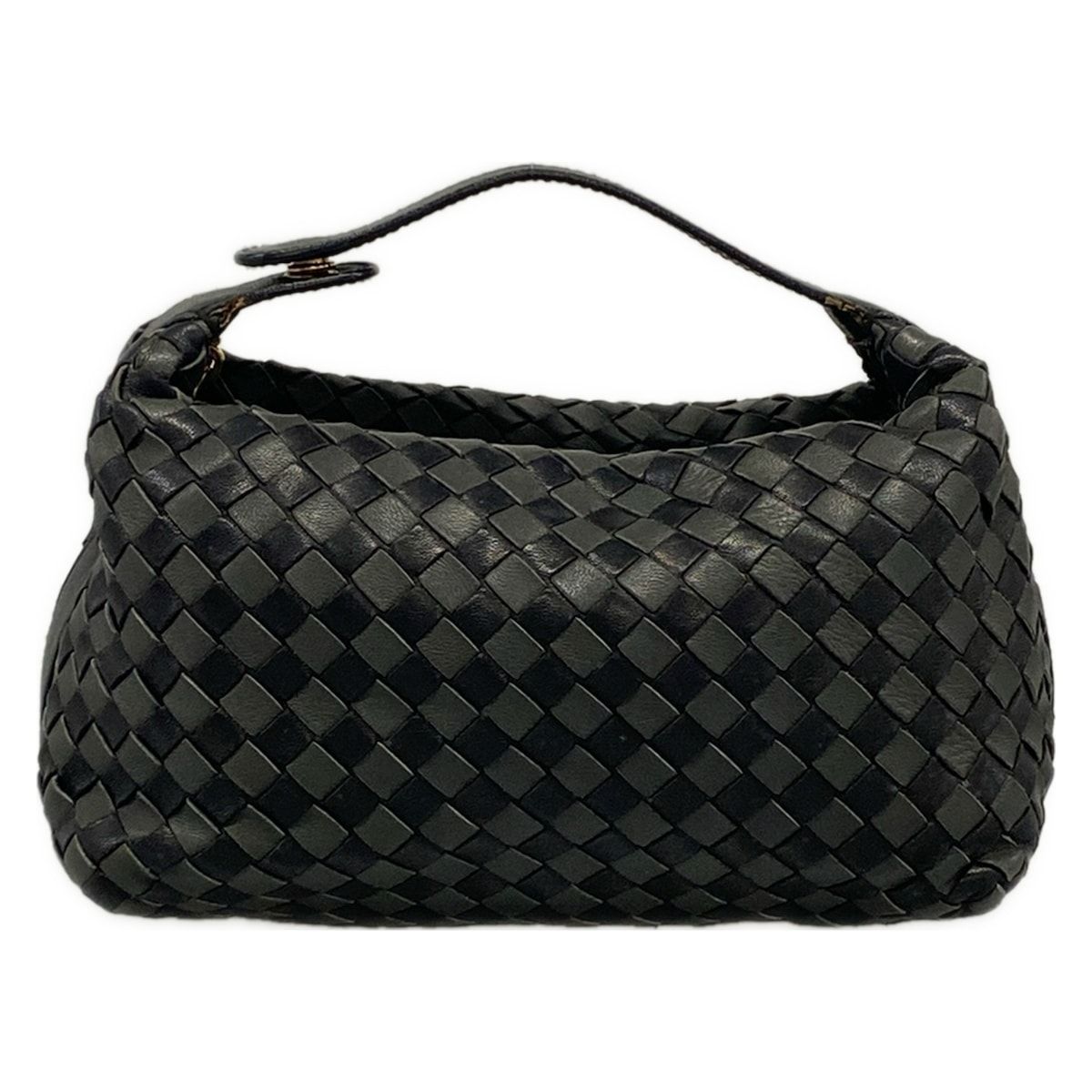BOTTEGA VENETA(ボッテガヴェネタ) ハンドバッグ イントレチャート 114087 黒×ダークグレー レザー
