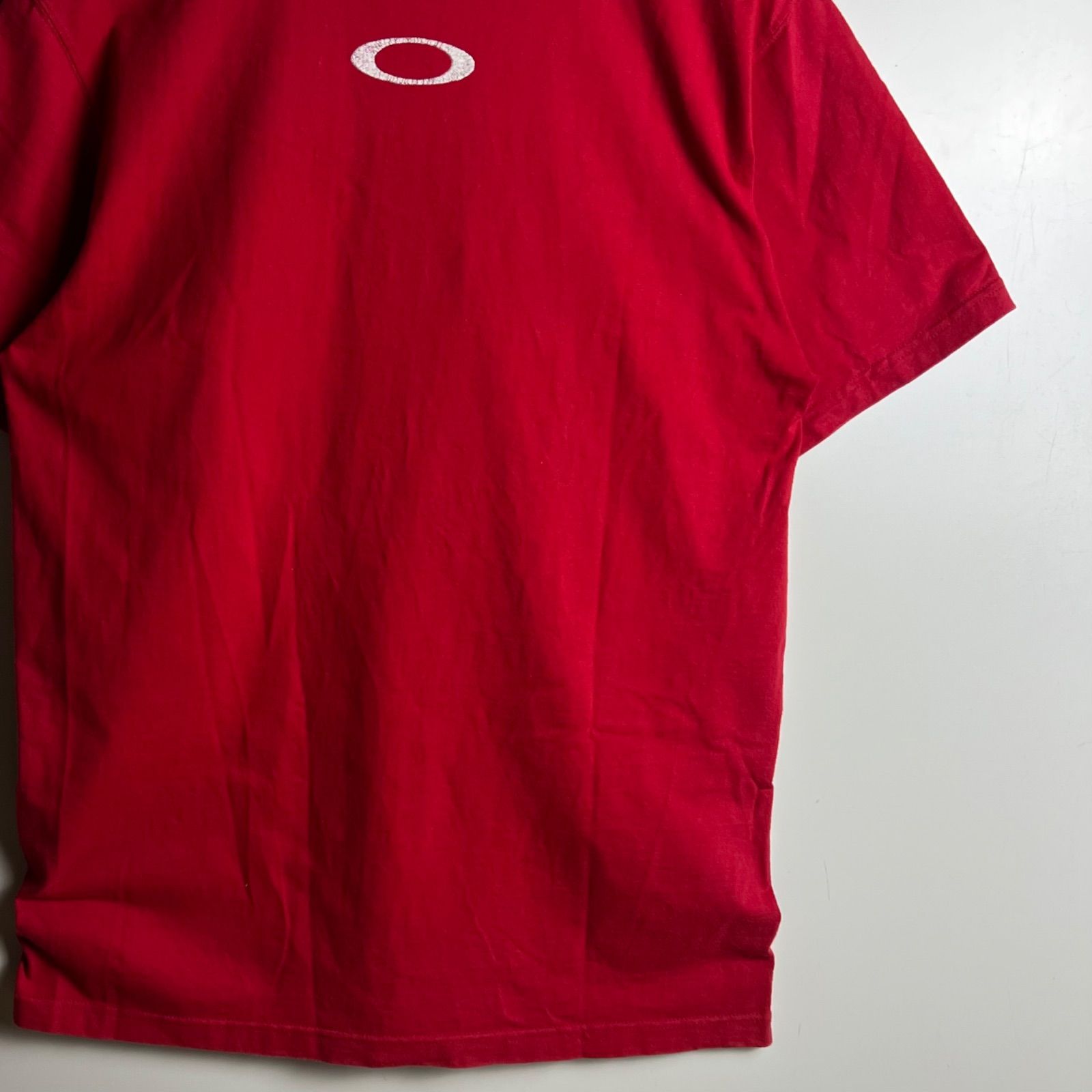 OAKLEY 90s USA tech lame skull Tee L オークリー スカル 髑髏 ラメ 
