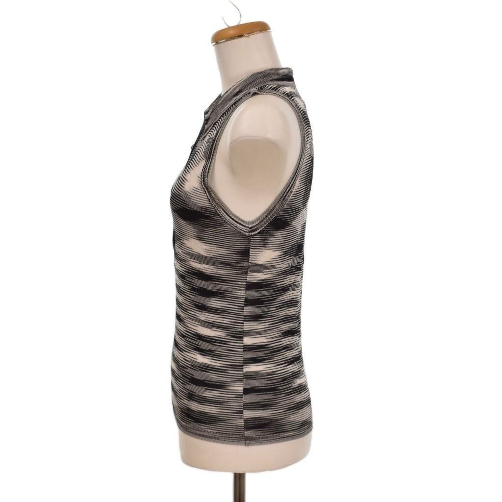 ミッソーニ MISSONI カットソー ノースリーブ ニット 襟付き ハーフ 