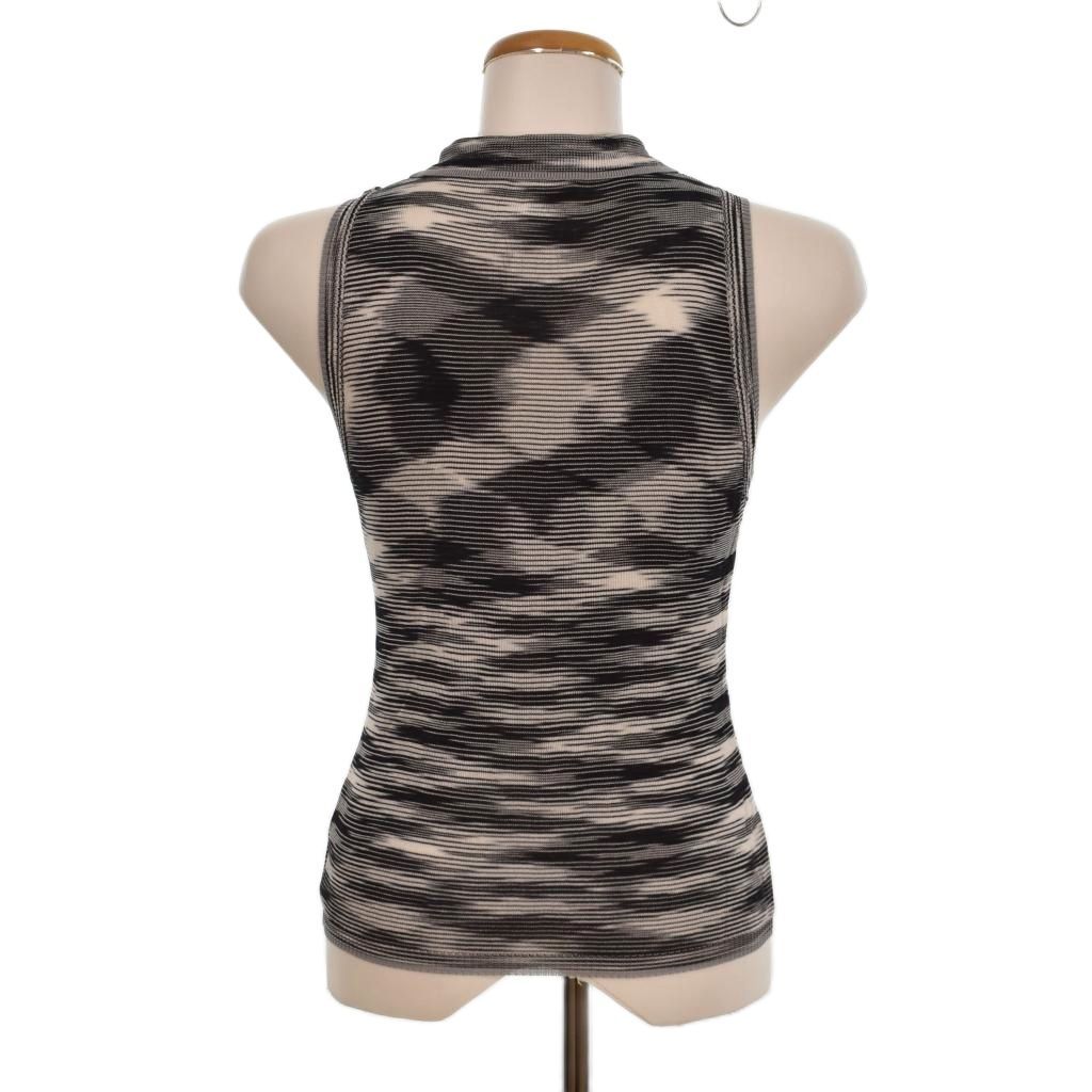 ミッソーニ MISSONI カットソー ノースリーブ ニット 襟付き ハーフ 