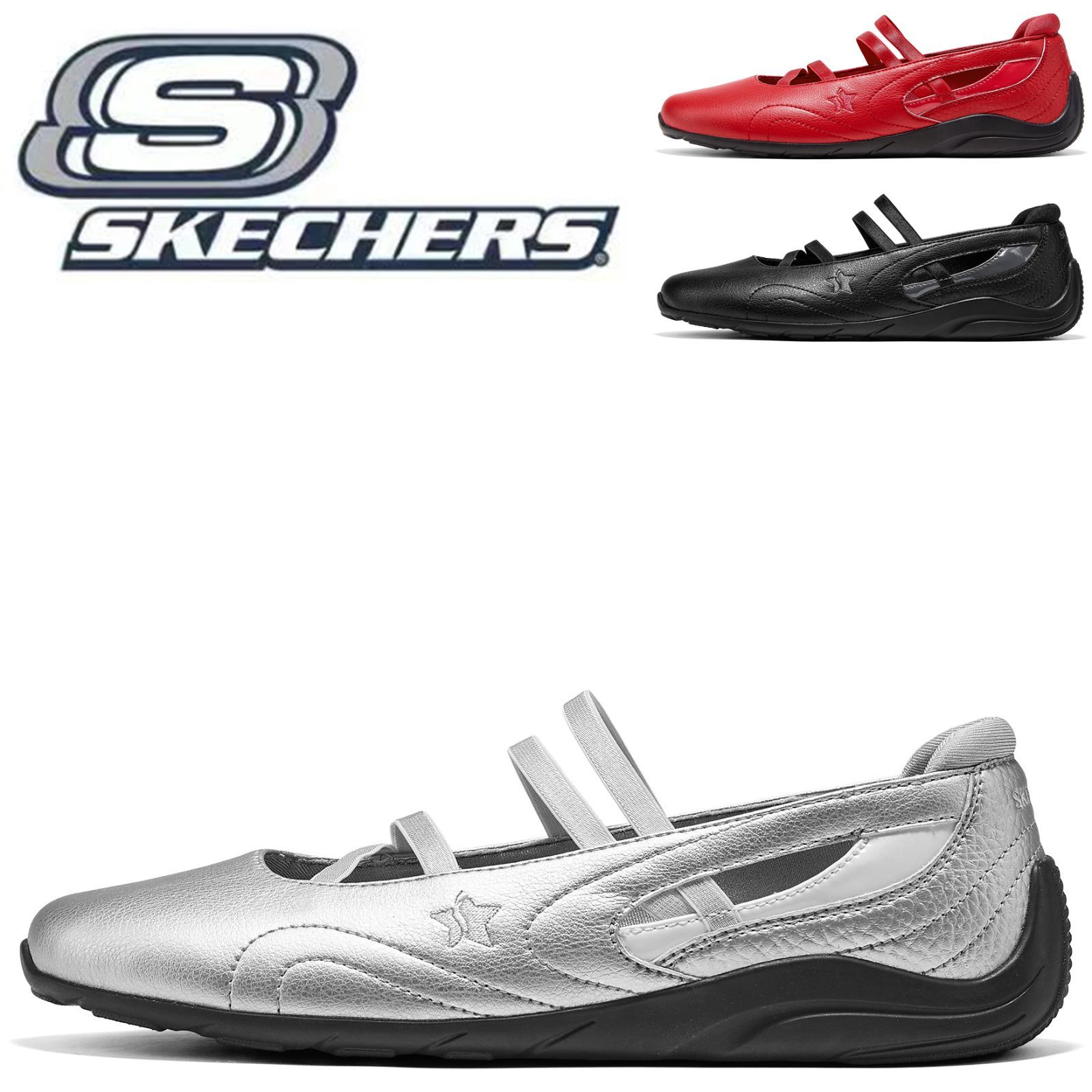 【新品箱付き】SKECHERS メリージェーン レディース ウォーキングシューズ 軽量滑りにくい 幅広 疲れにくい 50代におすすめ 母の日 通勤 立ち仕事 新作 おしゃれ MARY JANE 185491