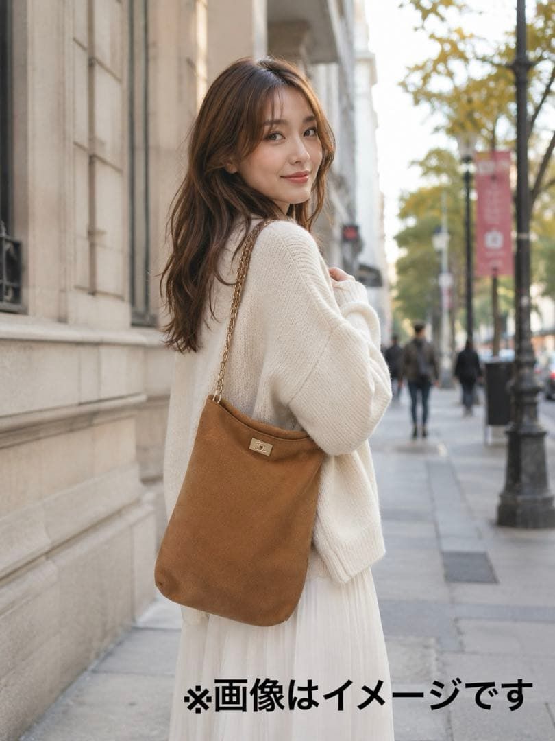 美品】CHANEL シャネル チェーン ショルダーバッグ ムートン ブラウン