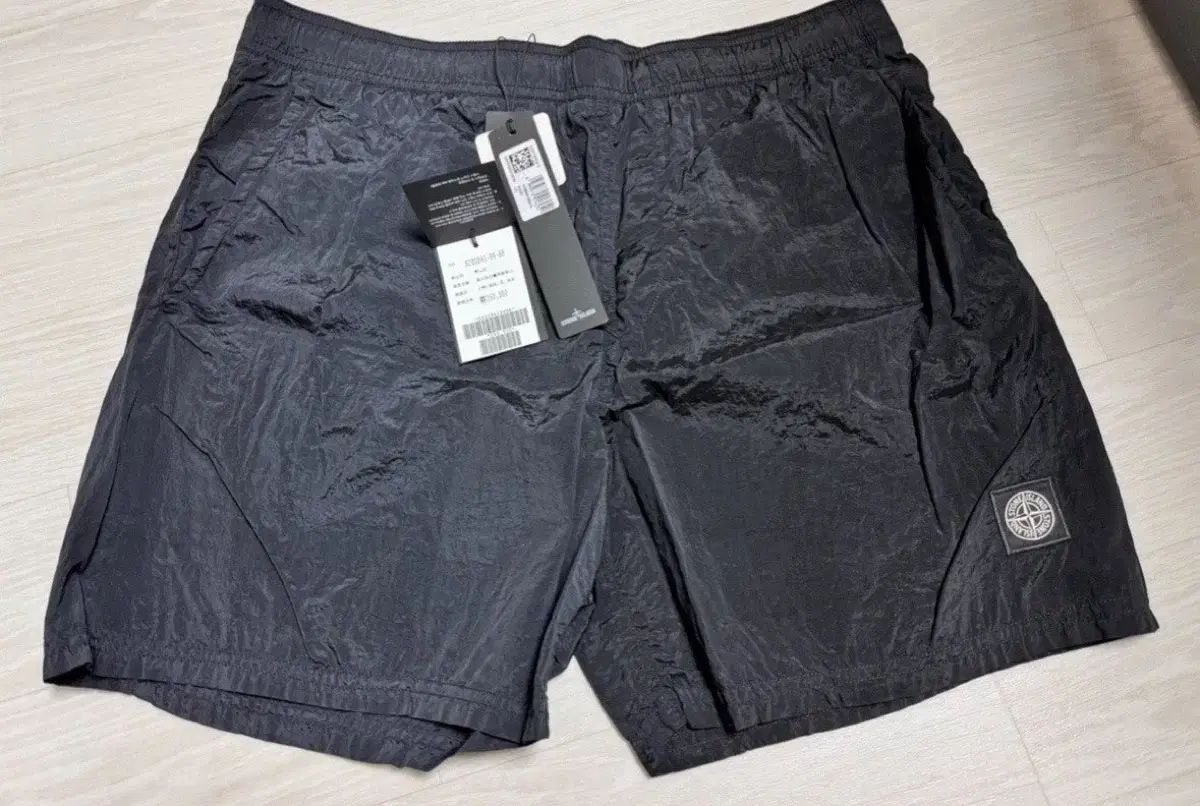 XL ストーンアイランド ナイロンメタル ブラック ハーフパンツ 水着 スイムパンツ