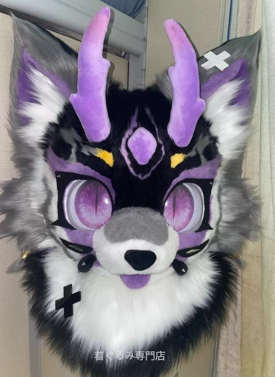 犬　猫　着ぐるみ ヘッド全頭　ヘッド ケモノ ファースーツ ぬいぐるみ コスプレ コスチューム Kurumi 一点物 C228