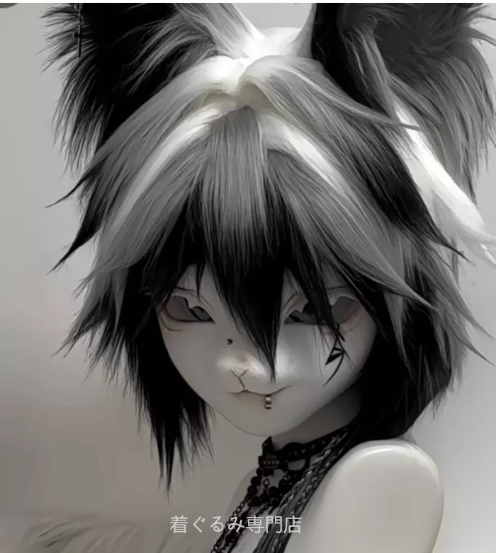 犬　猫　着ぐるみ ヘッド全頭　ヘッド ケモノ ファースーツ ぬいぐるみ コスプレ コスチューム Kurumi 一点物 C229