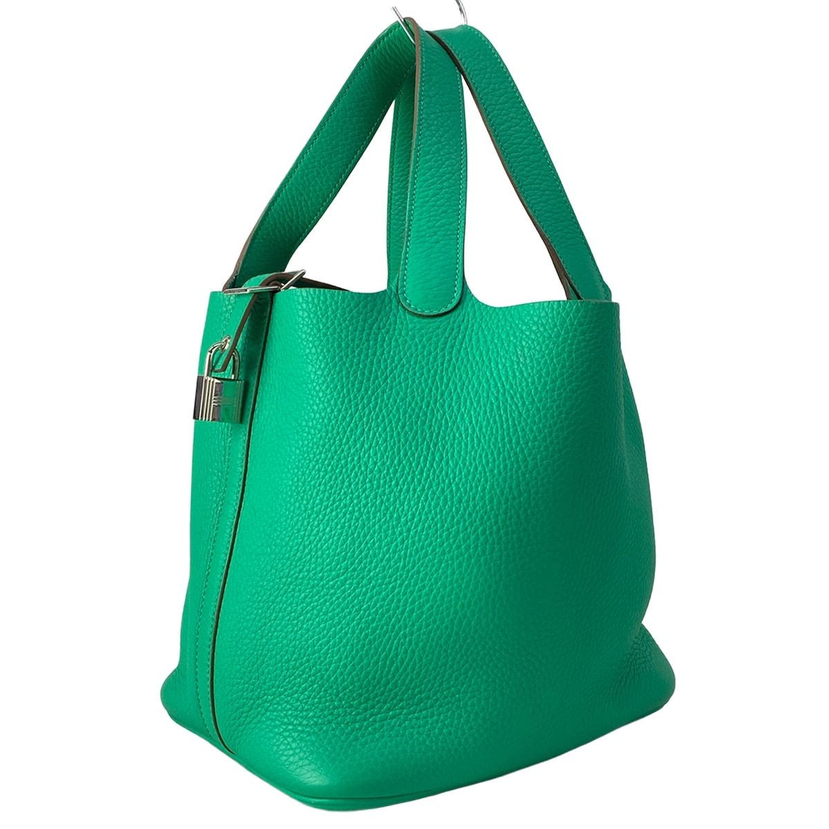 HERMES(エルメス) ハンドバッグ ピコタンロックMM ミント シルバー金具