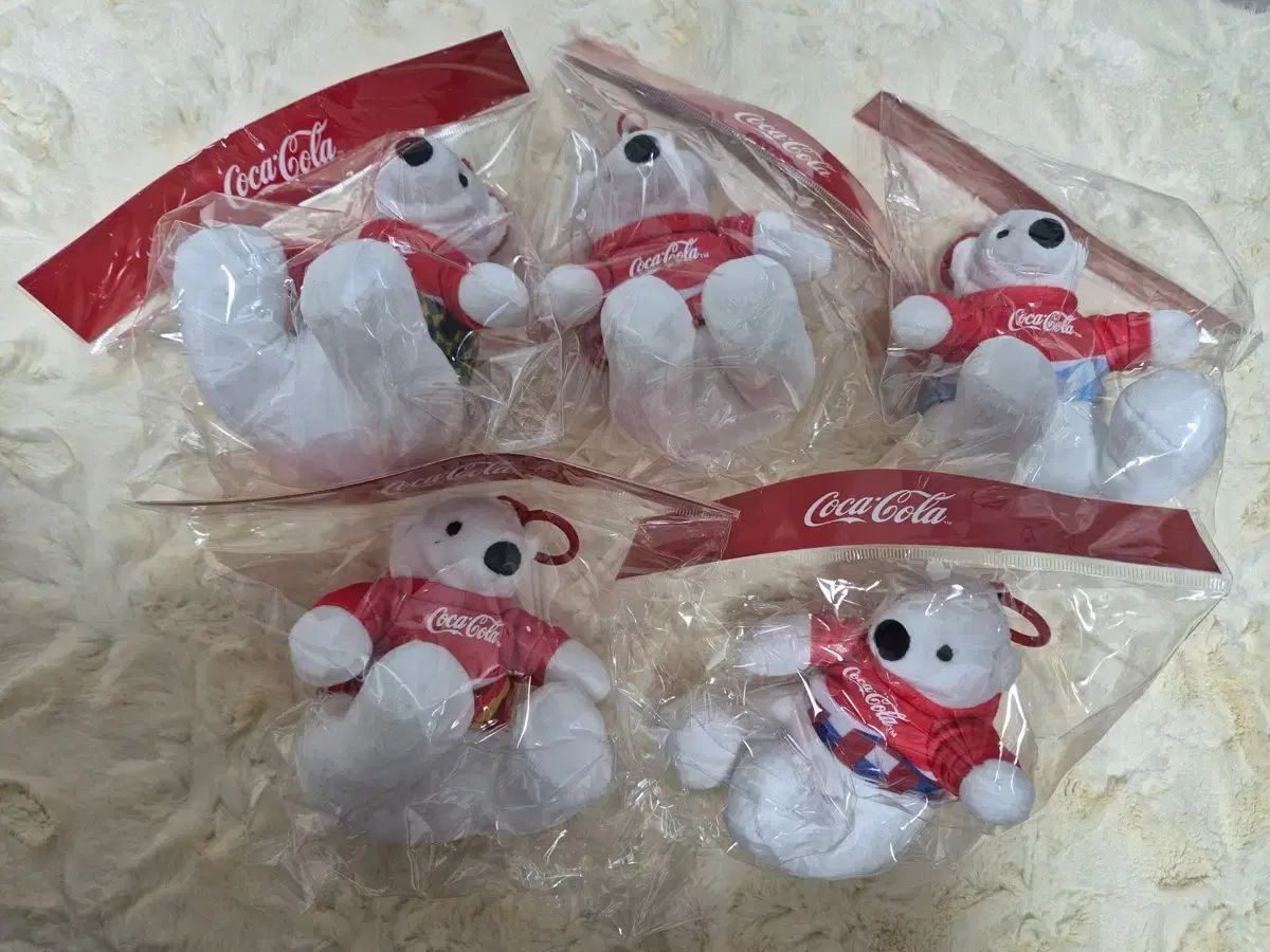 未開封) コカコーラ 북극곰 ぬいぐるみ タートルネック クマ まとめ 5種