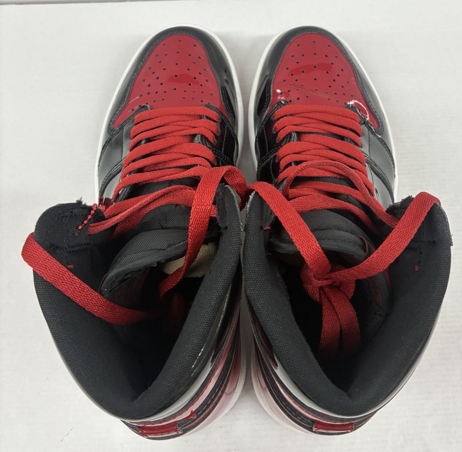 中古 Nike Air Jordan 1 High OG Patent Bred 25.5cm ナイキ エア 