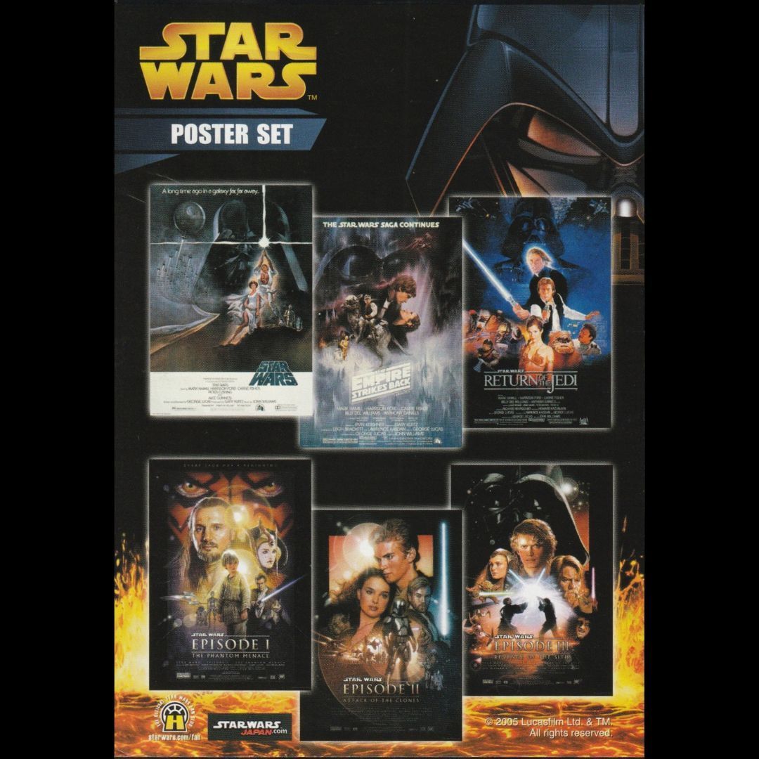 送料無料 】 スター・ウォーズ ポスターセット 6枚入り ＜ 旧3部作