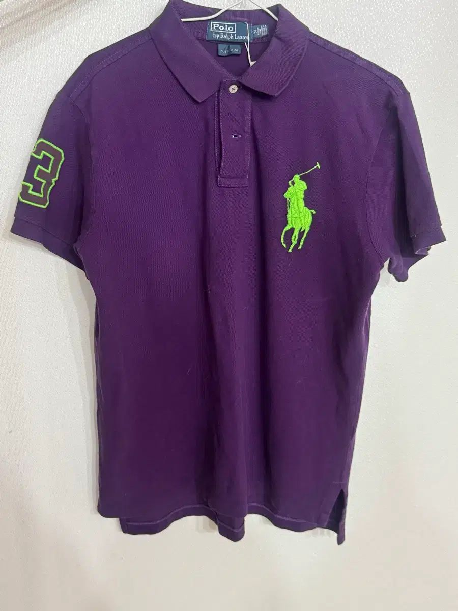 ポロラルフローレン パープル ビックポニー カラーTシャツ