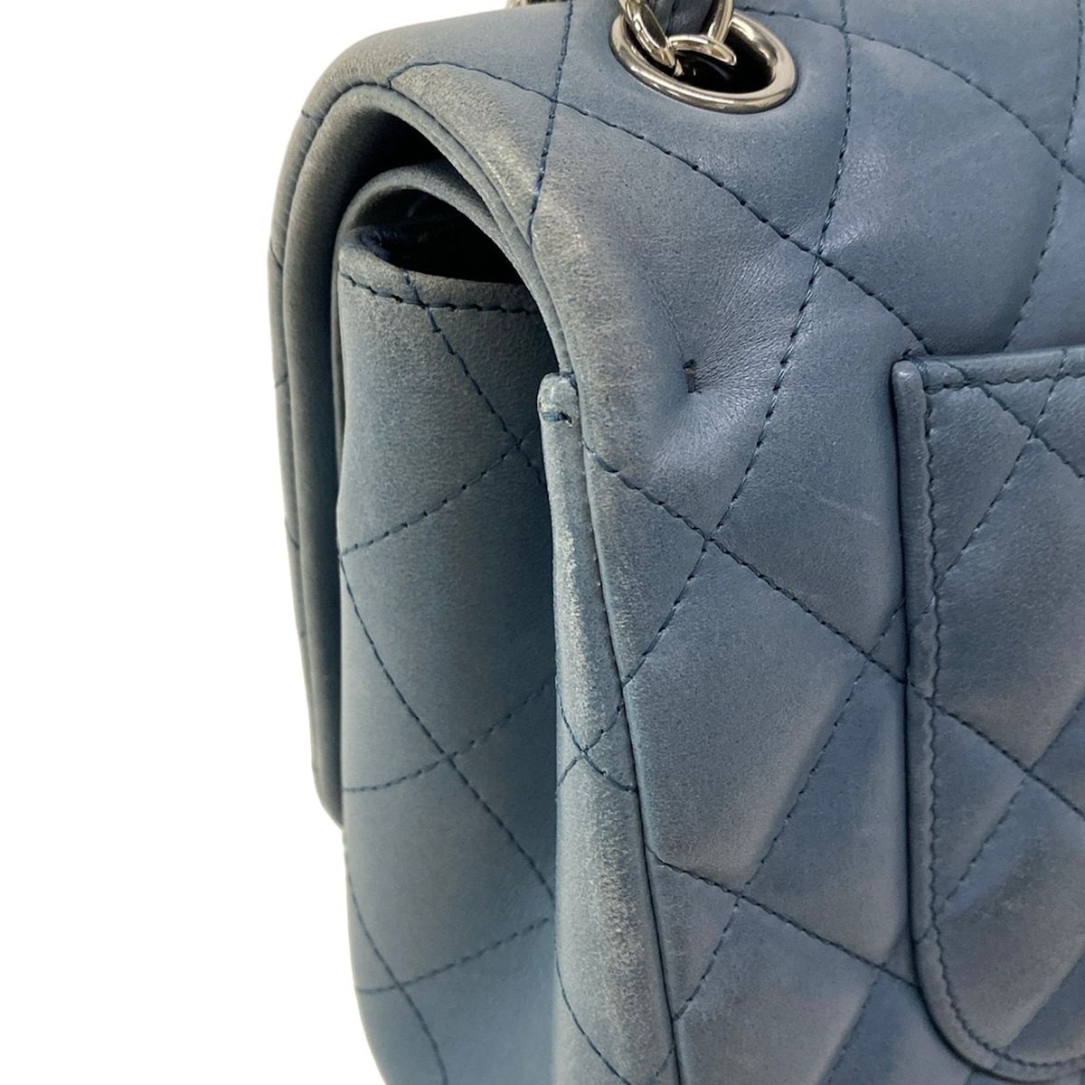 CHANEL(シャネル) ショルダーバッグ デカマトラッセ ブルー シルバー 