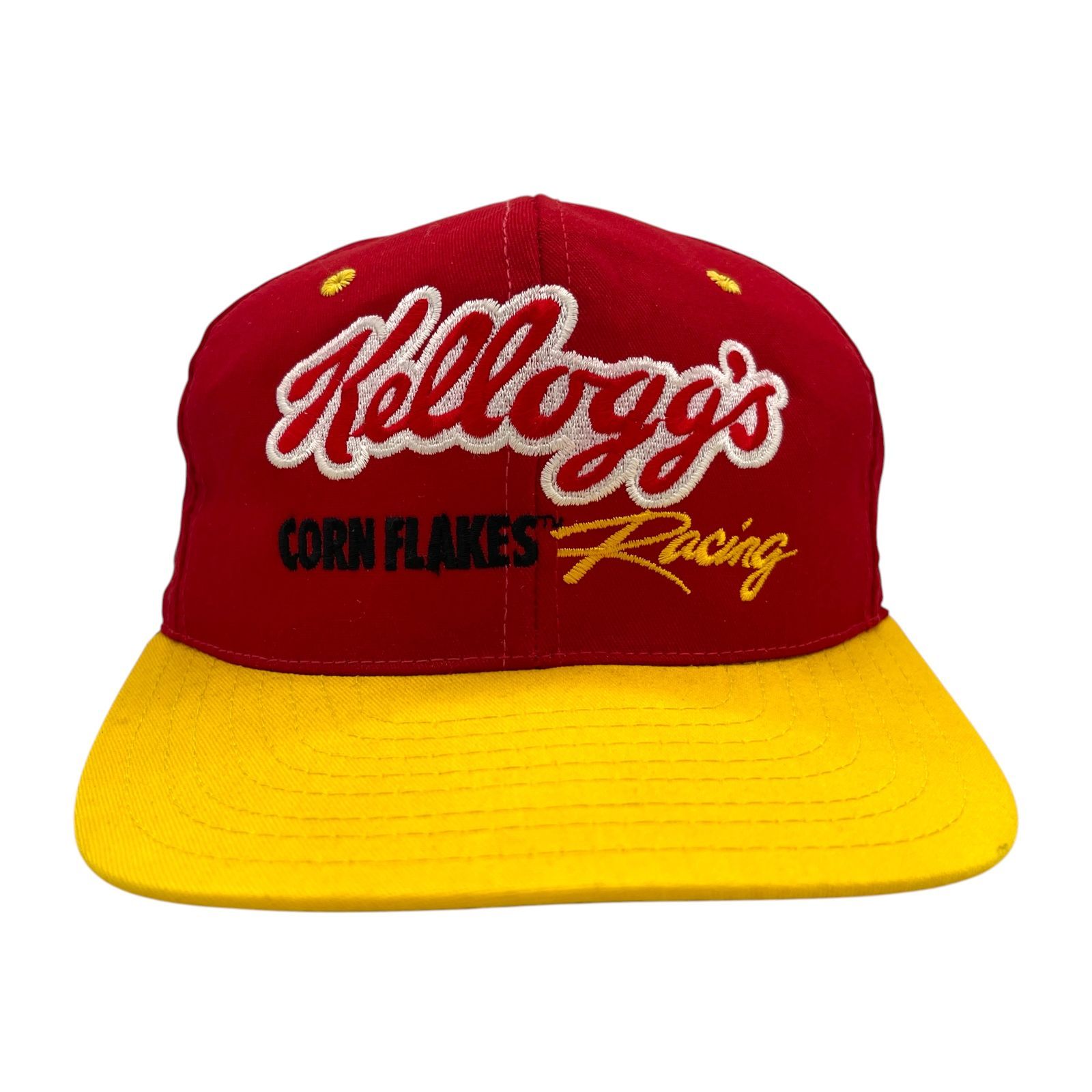 【キャップ/帽子】90s USA製 Kellogg's CORN FLAKES（ケロッグ）NASCAR ナスカー ビンテージ キャップ US製 アメリカ製 Made in USA