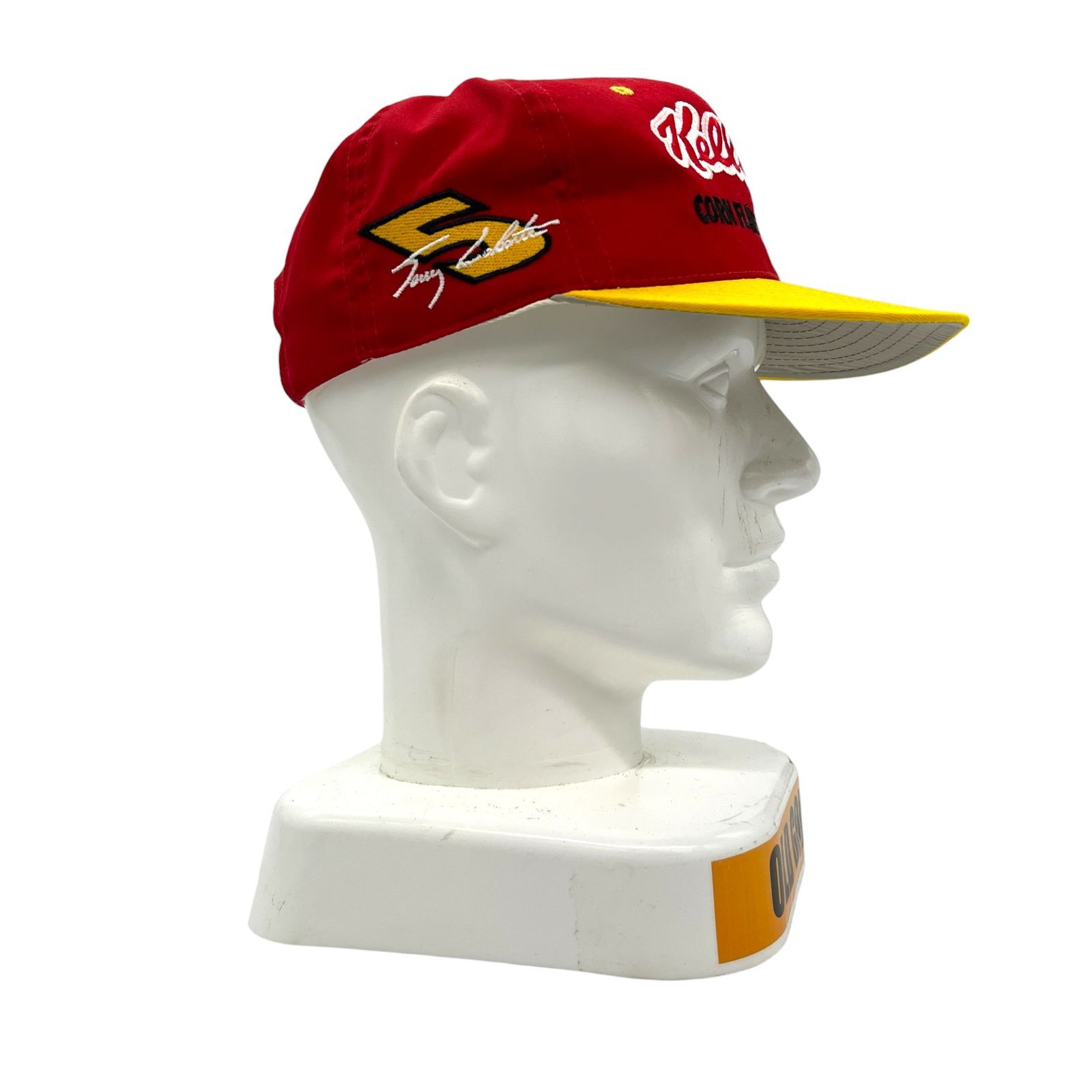 【キャップ/帽子】90s USA製 Kellogg's CORN FLAKES（ケロッグ）NASCAR ナスカー ビンテージ キャップ US製 アメリカ製 Made in USA