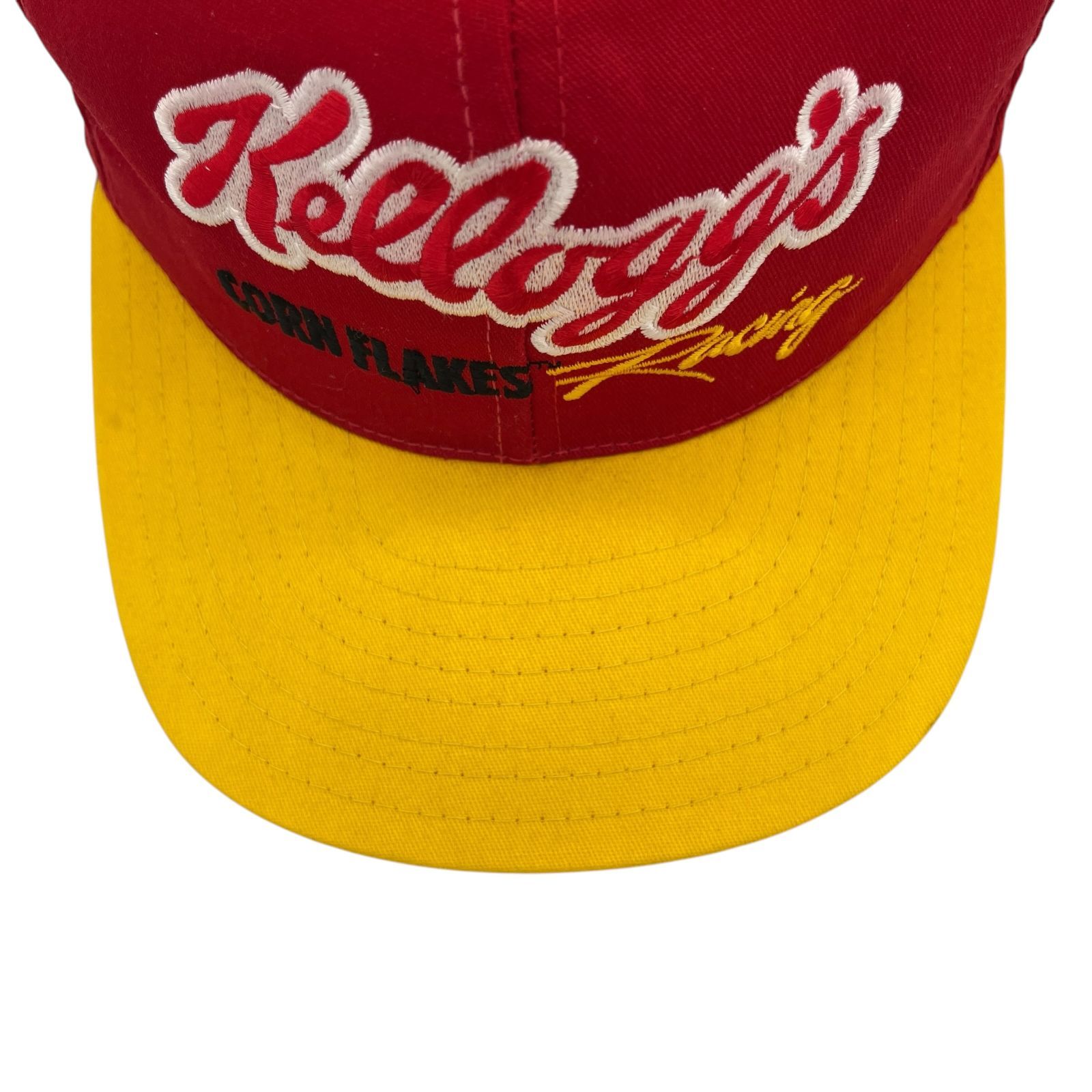 【キャップ/帽子】90s USA製 Kellogg's CORN FLAKES（ケロッグ）NASCAR ナスカー ビンテージ キャップ US製 アメリカ製 Made in USA