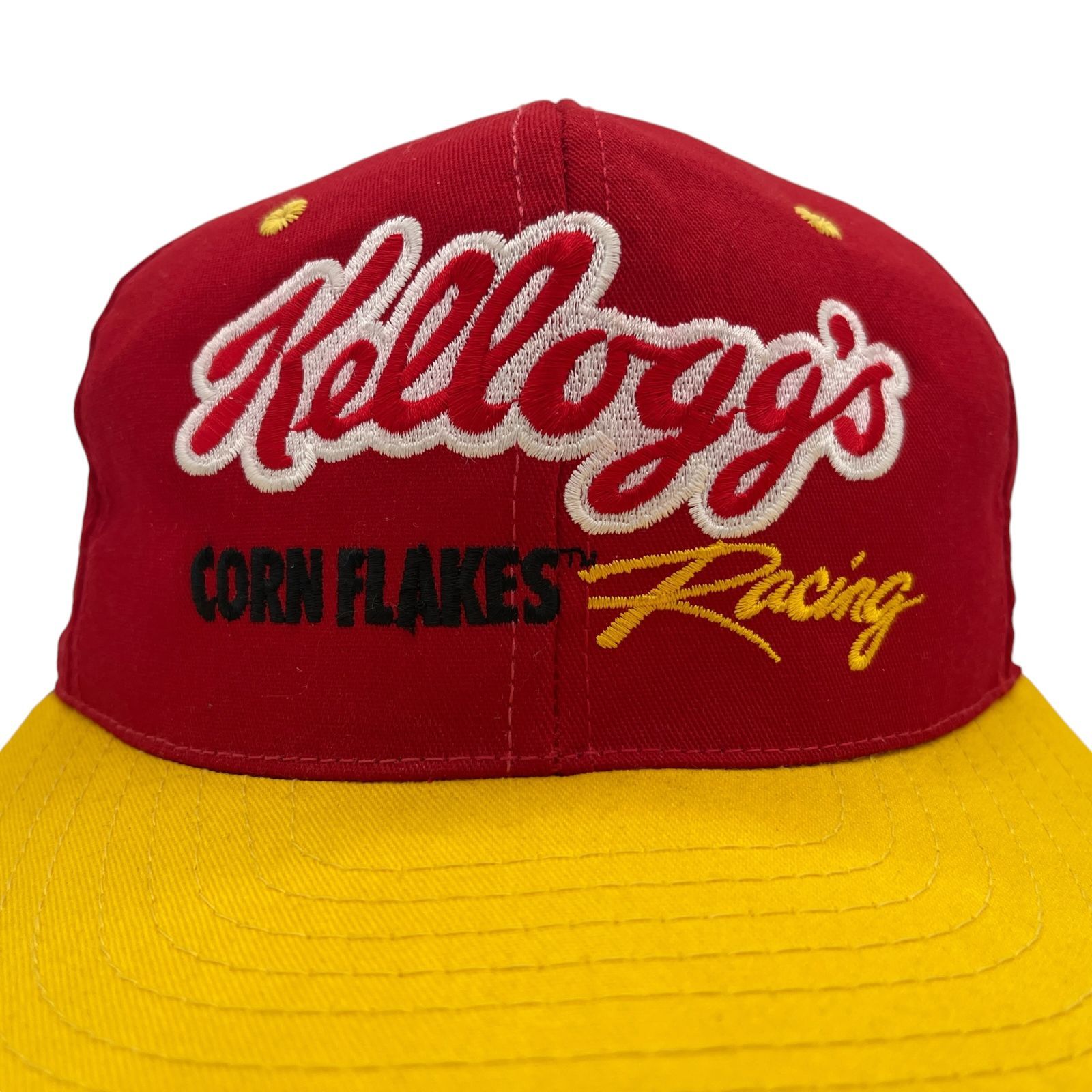 【キャップ/帽子】90s USA製 Kellogg's CORN FLAKES（ケロッグ）NASCAR ナスカー ビンテージ キャップ US製 アメリカ製 Made in USA