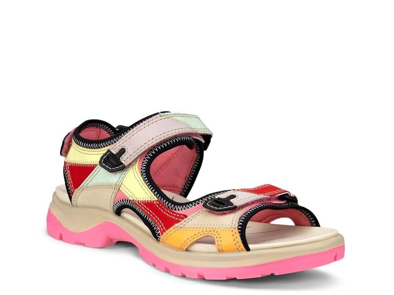 エコー レディース シューズ サンダル パッチワーク ECCO Offroad Patchwork Sport Sandal PinkYellowMulticolor ピンク