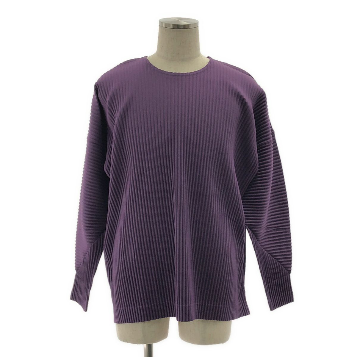 【美品】 HOMME PLISSE ISSEY MIYAKE / オムプリッセイッセイミヤケ | オーバーシルエット プリーツ カットソー | 4 | パープル | メンズ 14,582円