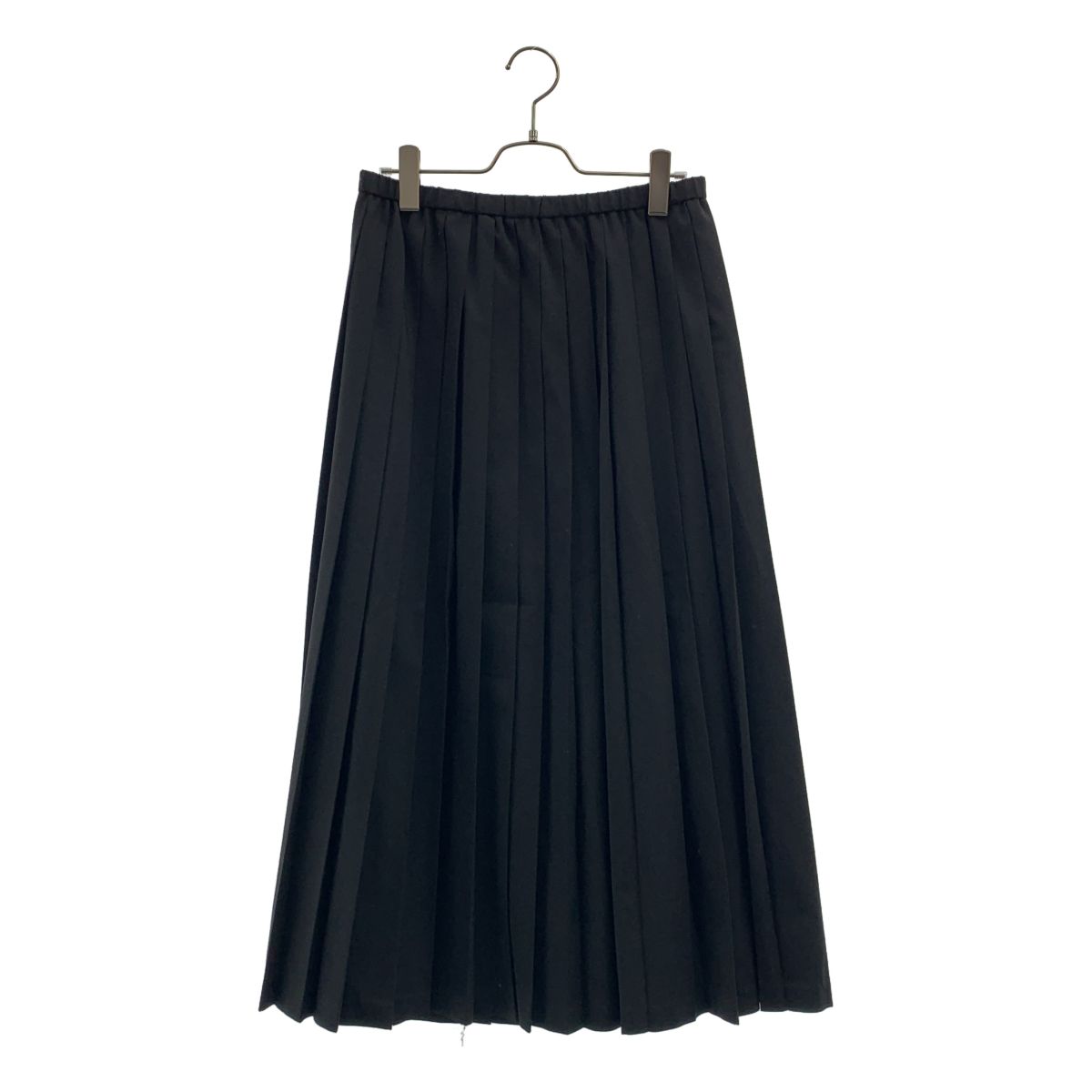 【美品】 JUNYA WATANABE COMME des GARCONS / ジュンヤワタナベ | 2019AW | ウール ポリエステル プリーツスカート | S | ブラック | レディース