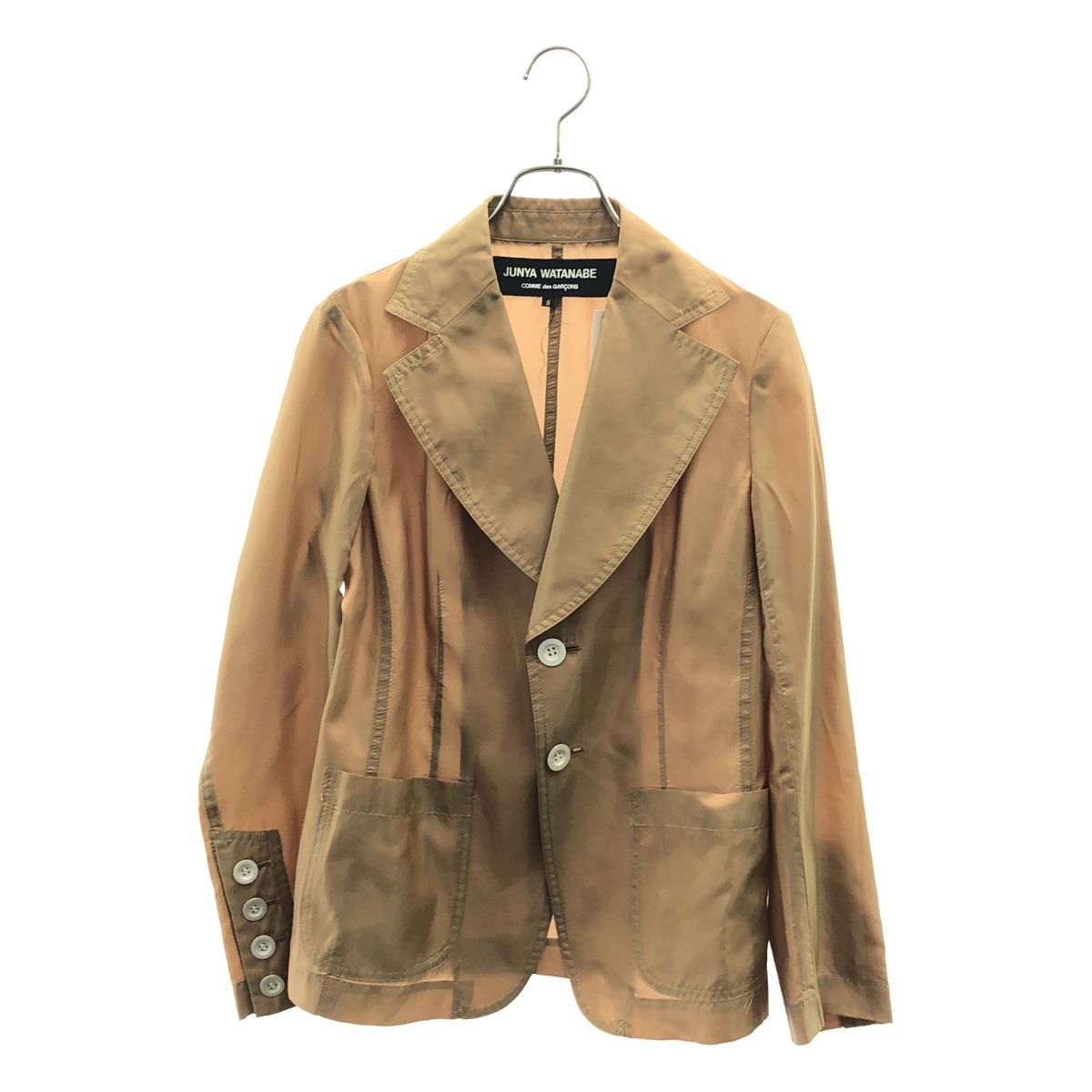 JUNYA WATANABE COMME des GARCONS / ジュンヤワタナベ | 2004SS | ポリエステル メタルボタン シングルブレスト ジャケット | S | ブラウン系 | レディース