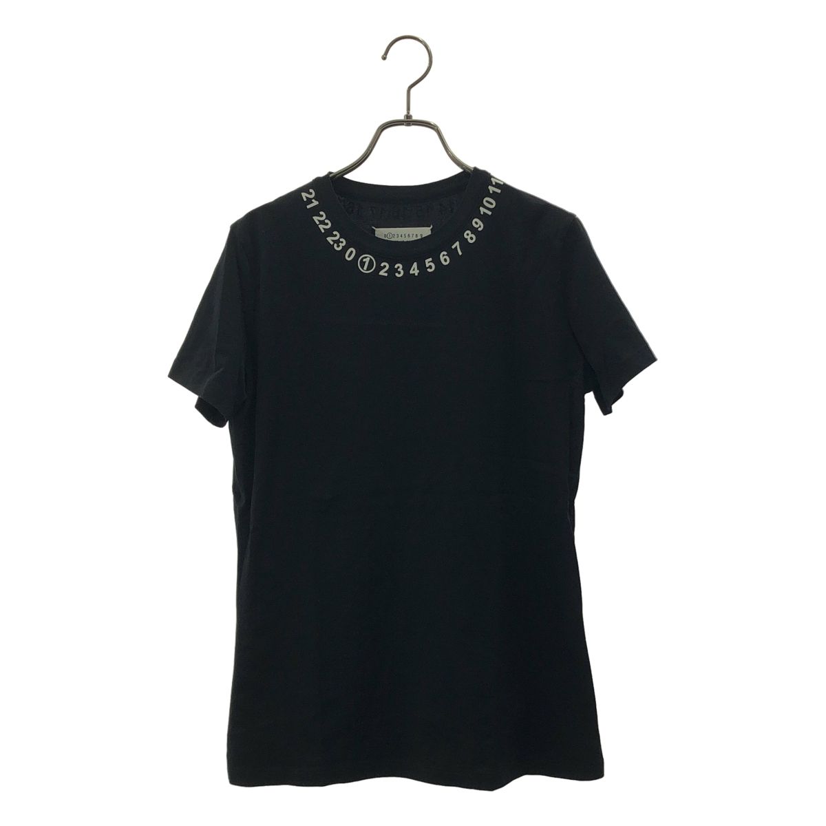 Maison Margiela / メゾンマルジェラ | コットン ナンバープリント クルーネック カットソー | XL | ブラック | レディース