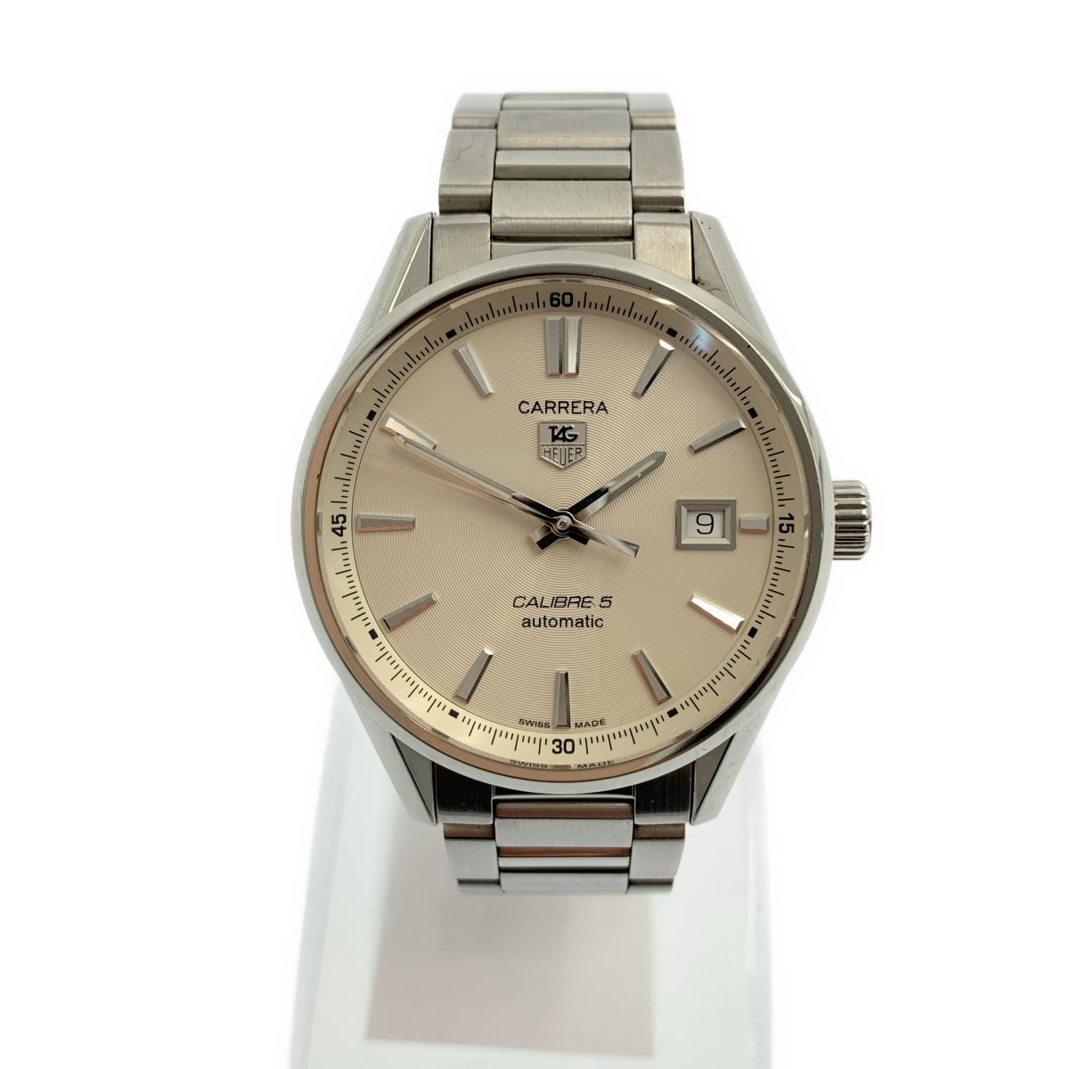 【美品】 TAG HEUER / タグホイヤー | Carrera Calibre 5 自動巻き 腕時計 | シルバー/ホワイト(文字盤) | メンズ