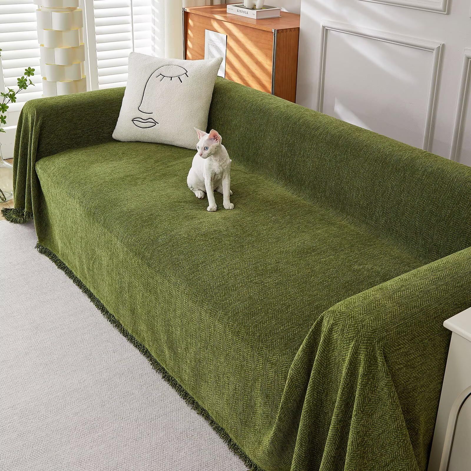 マルチカバー ソファー 長方形 大判 北欧風 ソファーカバー 2人掛け 肘付き ソファーカバー かけるだけ フリンジ付き 犬猫対策 ブランケット 保護カバー ベッドカバー 椅子 カバー 柔らかい 毛布 爪とぎ防止 両面使える 水洗い 四季通用 Nnami″mn