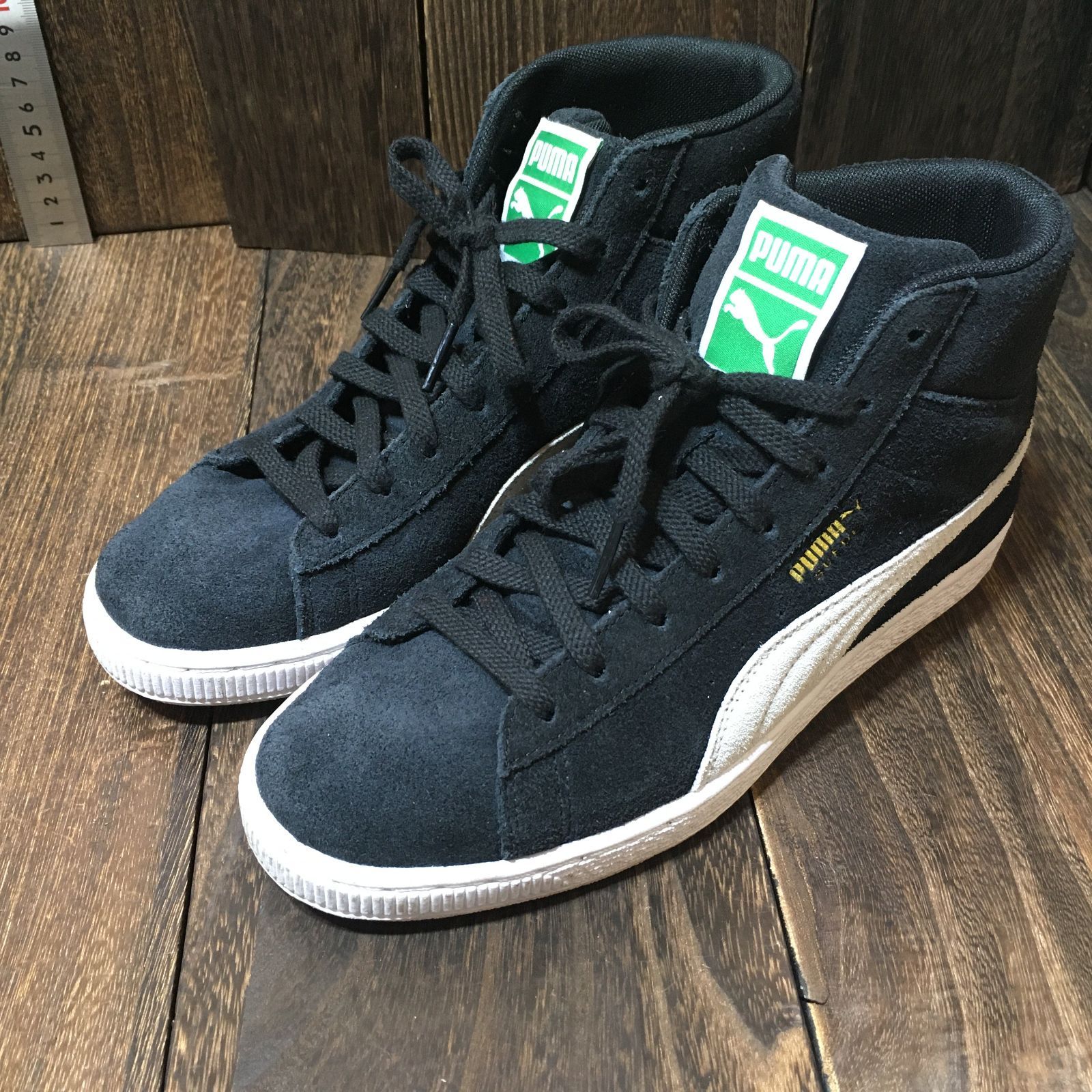 PUMA SUEDE MID BLACK スエードミッド スニーカー プーマ 23.5cm