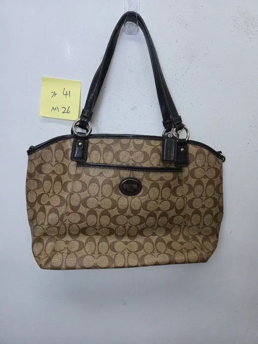COACH シグネチャー ショルダーバッグ トートバッグ ブラウン
