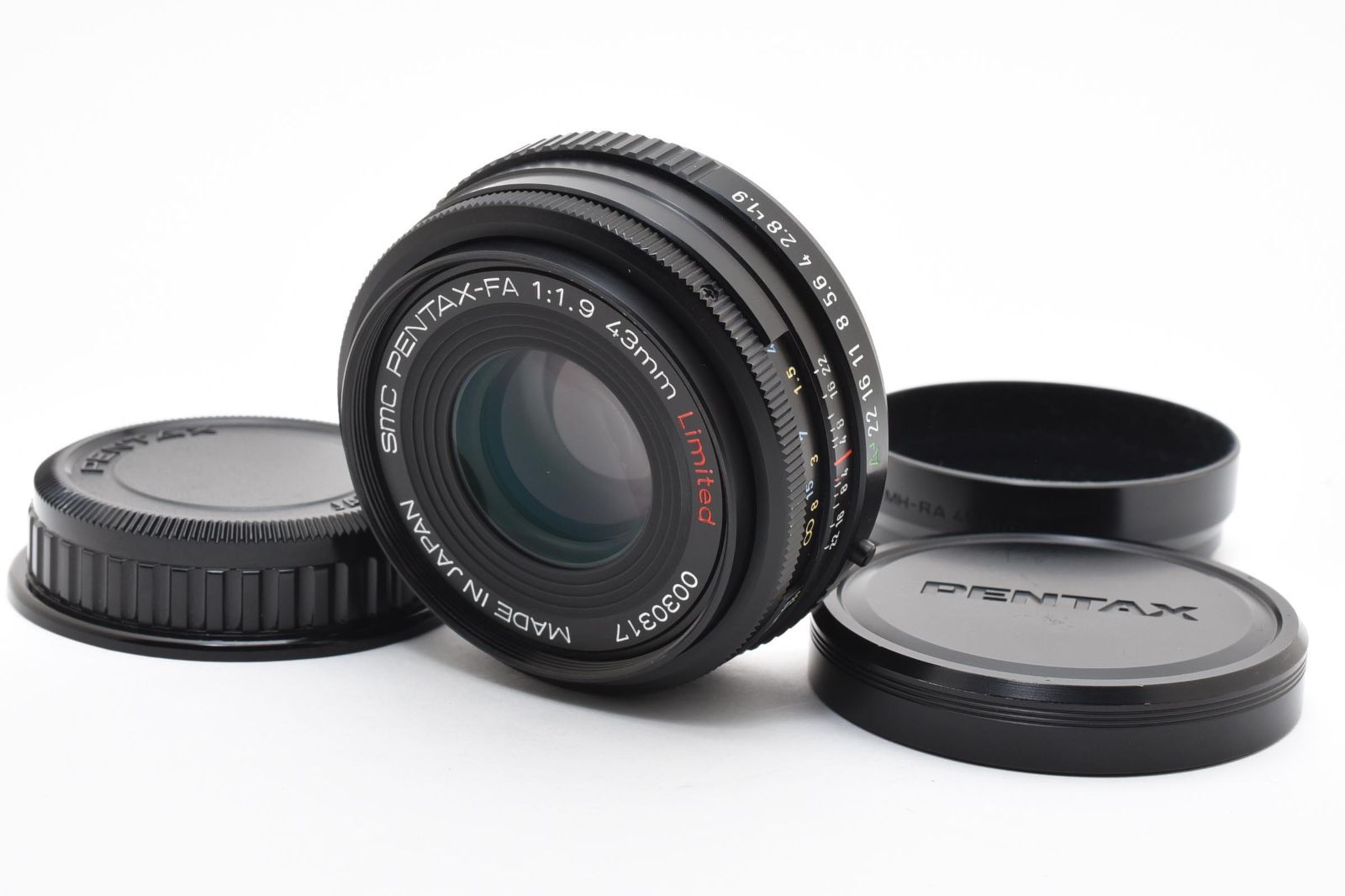 ★光学極上★ ペンタックス PENTAX-FA 43mm F1.9 Limited ブラック 《フード・前後キャップ付！》★完動品★ #A604074
