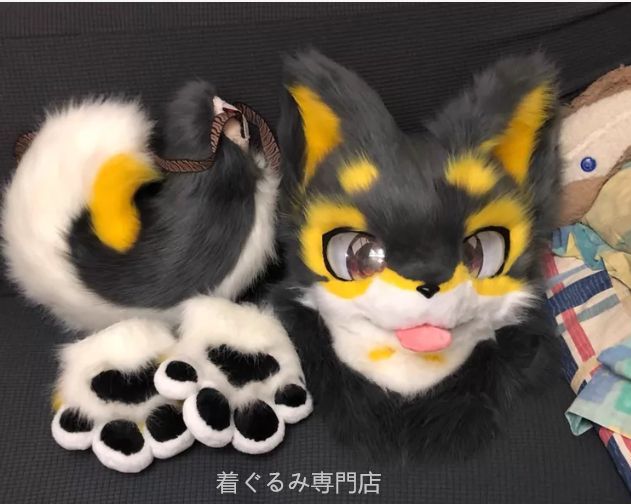 犬　猫　着ぐるみ ヘッド全頭　ヘッド ケモノ ファースーツ ぬいぐるみ コスプレ コスチューム Kurumi 一点物 C235