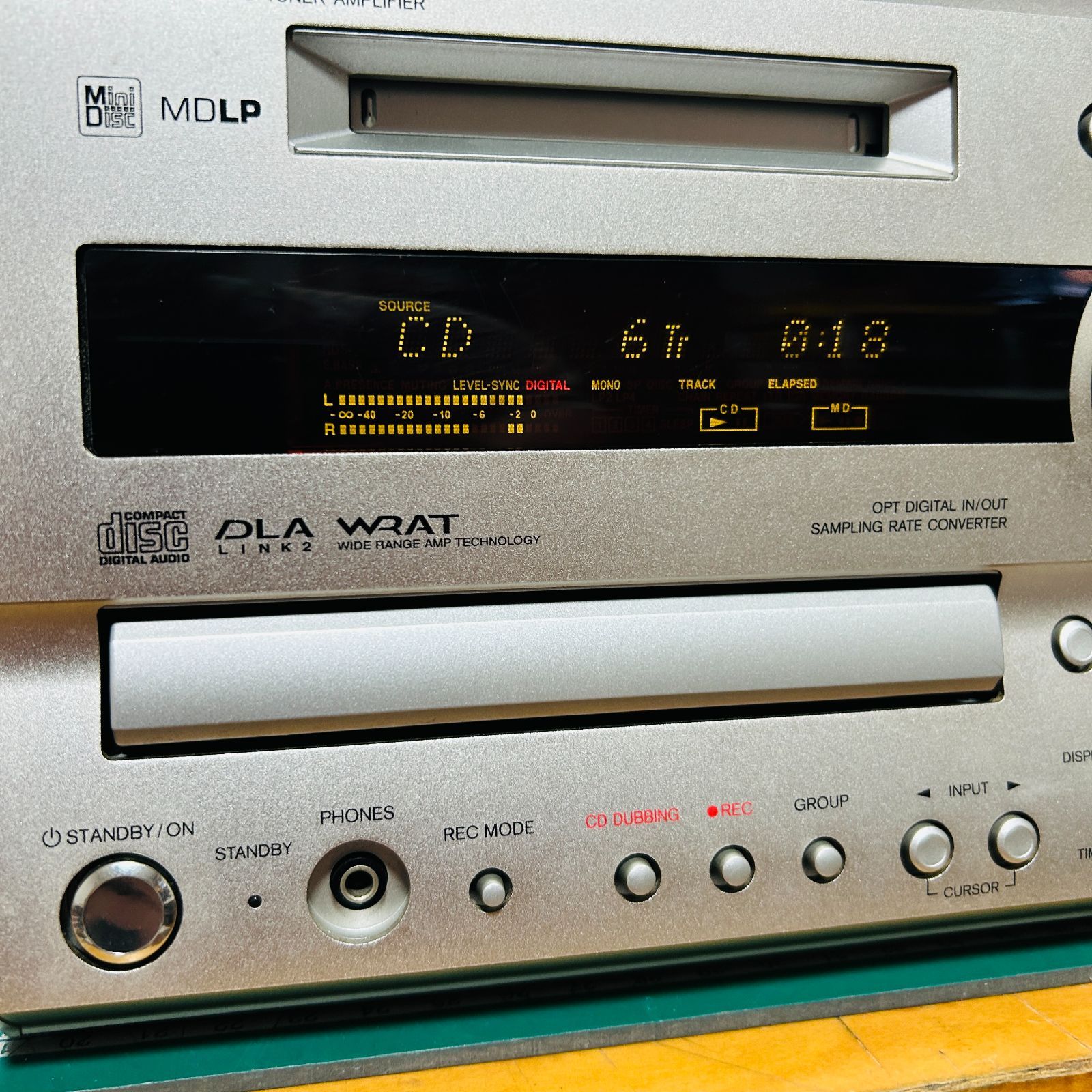ONKYO FR-X9A CD/MD チューナー アンプ ジャンク品 現状品】ONKYO オンキョー CD/MDチューナーアンプ FR-X9A【上位モデル