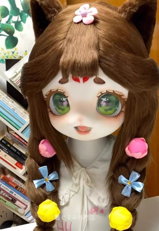 犬　猫　着ぐるみ ヘッド全頭　ヘッド ケモノ ファースーツ ぬいぐるみ コスプレ コスチューム Kurumi 一点物 C242