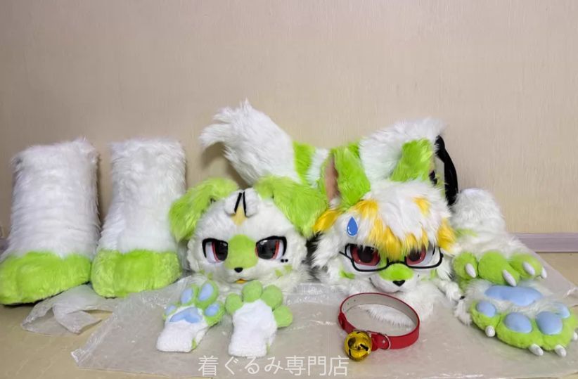 犬　猫　着ぐるみ ヘッド全頭　ヘッド ケモノ ファースーツ ぬいぐるみ コスプレ コスチューム Kurumi 一点物 C249
