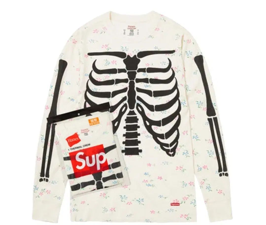 シュプリーム ヘインズ ボンズ サーマル クルー フローラル XL