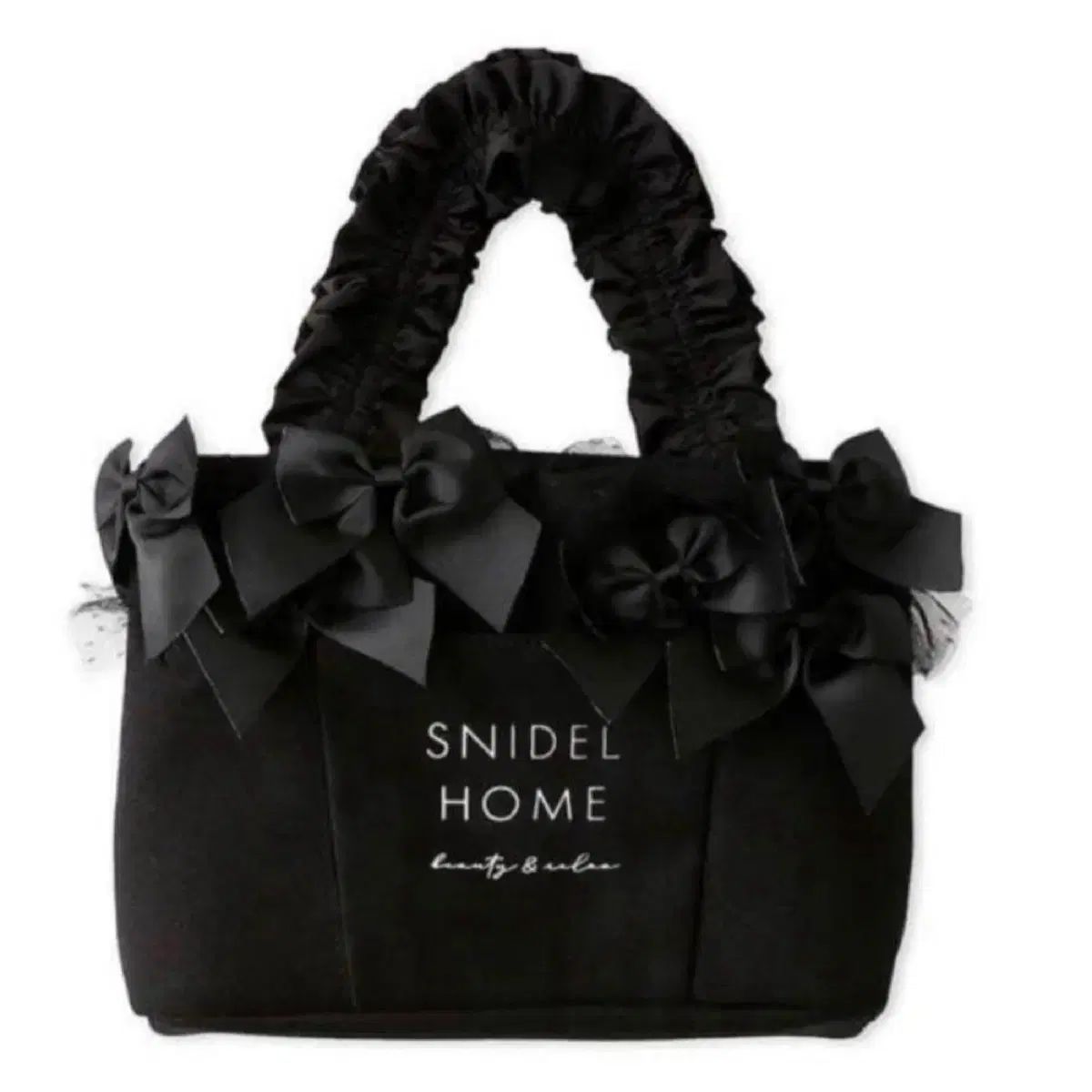 SNIDEL HOME リー リボン ドットバッグ ブラック 日ブランド スナ系
