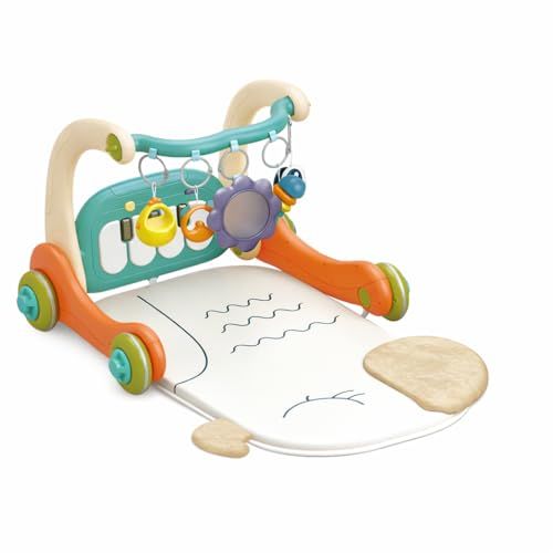 REMOKING ベビープレイマット 3in1 ベビージム 音楽&ライト付き あんよ練習 押し車 成長に合わせて使える 赤ちゃん 新生児 出産祝い プレゼントY 05dc6188