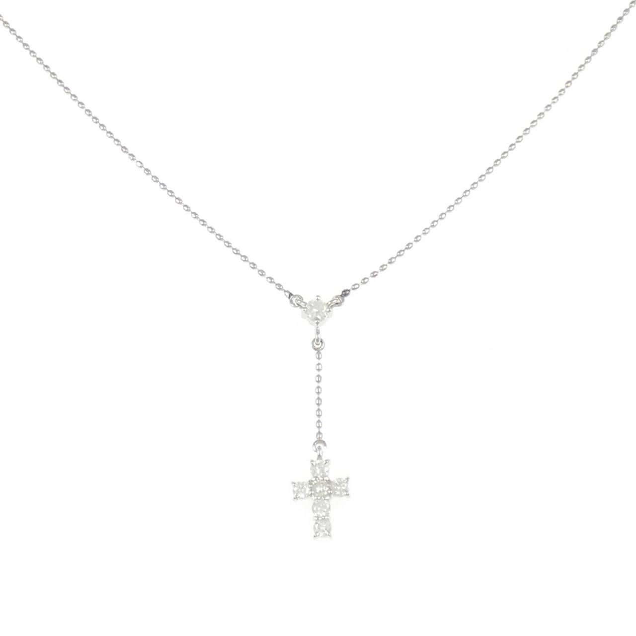 PT850 クロス ダイヤモンド ネックレス 0.25CT