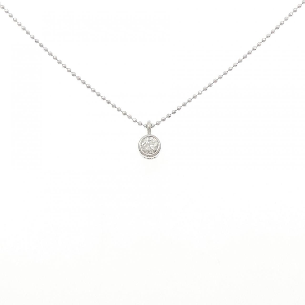 PT900/PT850 ソリティア ダイヤモンド ネックレス 0.338CT
