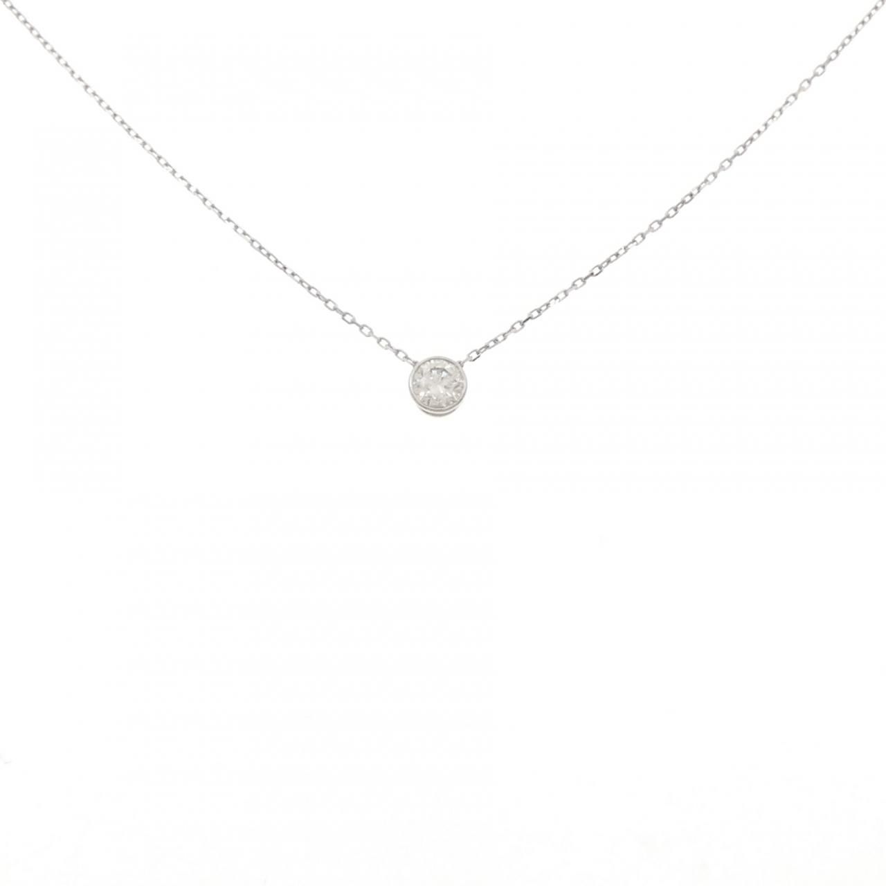 K18WG ソリティア ダイヤモンド ネックレス 0.205CT