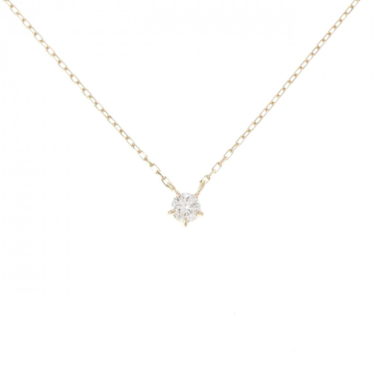 K18YG ソリティア ダイヤモンド ネックレス 0.17CT