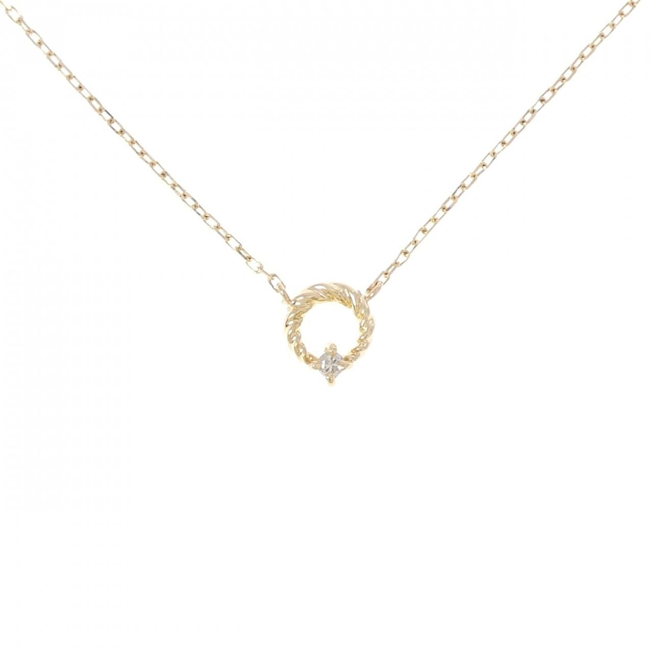 K18YG ダイヤモンド ネックレス 0.03CT