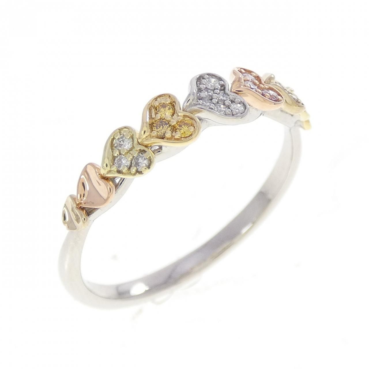 ジーエスティービー ハート ダイヤモンド リング 0.13CT