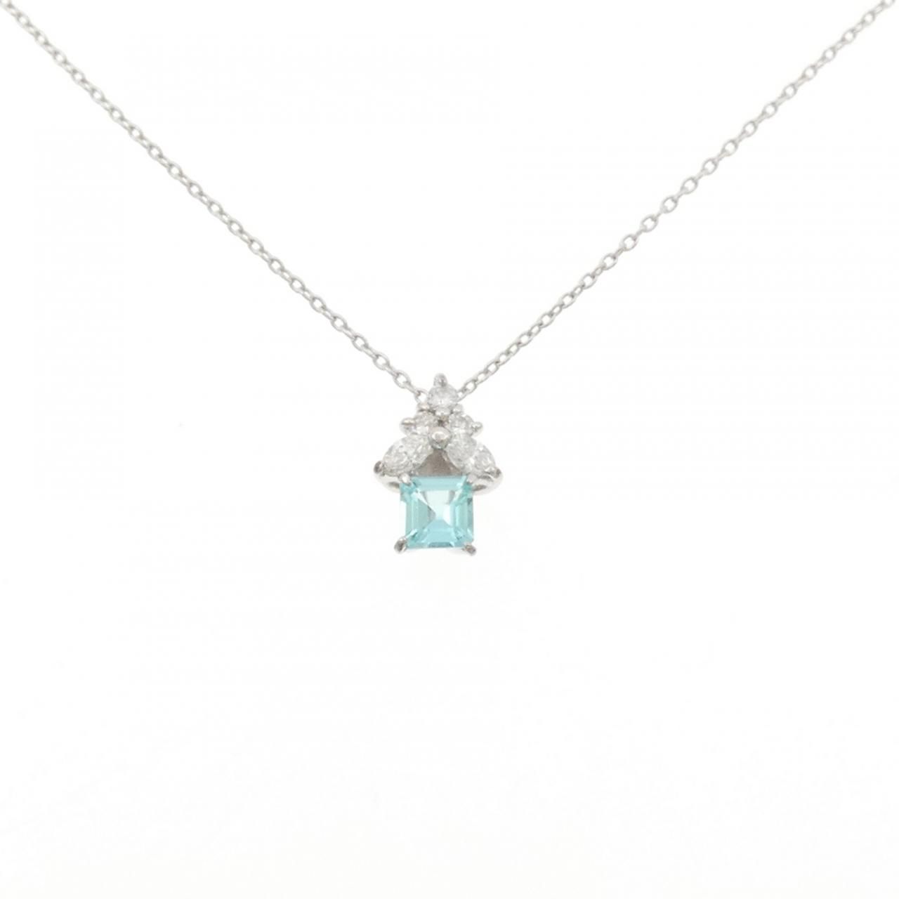 K18WG パライバトルマリン ネックレス 0.25CT